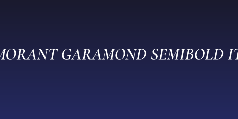 Cormorant Garamond SemiBold Italic Social Header