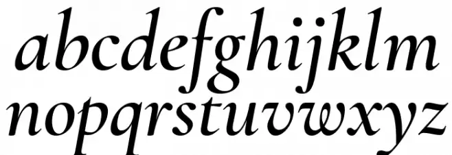 Cormorant Garamond SemiBold Italic Caratteri MINUSCOLO