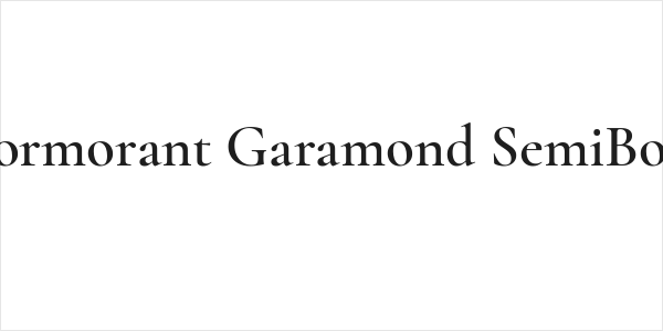 Cormorant Garamond SemiBold Logo