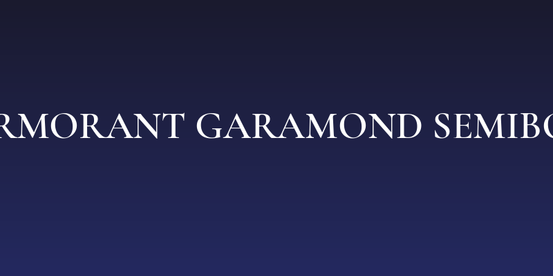 Cormorant Garamond SemiBold Social Header
