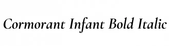 Cormorant Infant Bold Italic  नि: शुल्क फ़ॉन्ट्स डाउनलोड
