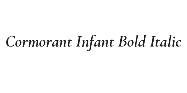 Cormorant Infant Bold Italic Logo
