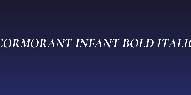 Cormorant Infant Bold Italic Social Header