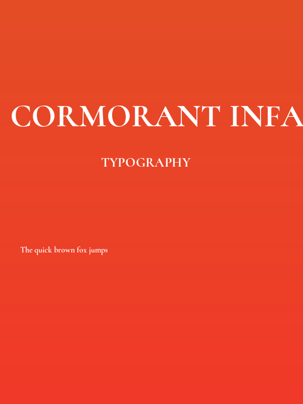 Cormorant Infant Bold Poster