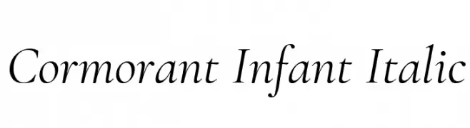 Cormorant Infant Italic  Fuentes Gratis Descargar