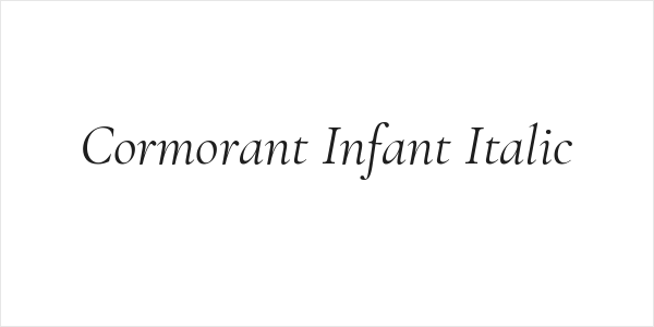 Cormorant Infant Italic Logo