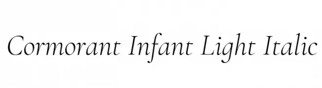 Cormorant Infant Light Italic  Fuentes Gratis Descargar