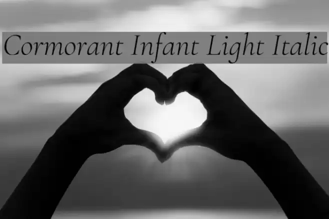 Cormorant Infant Light Italic Caratteri examples