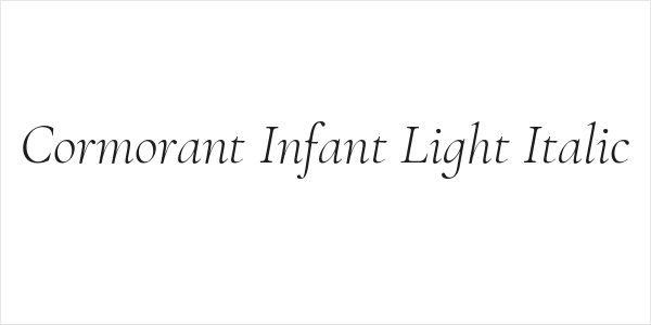 Cormorant Infant Light Italic Logo