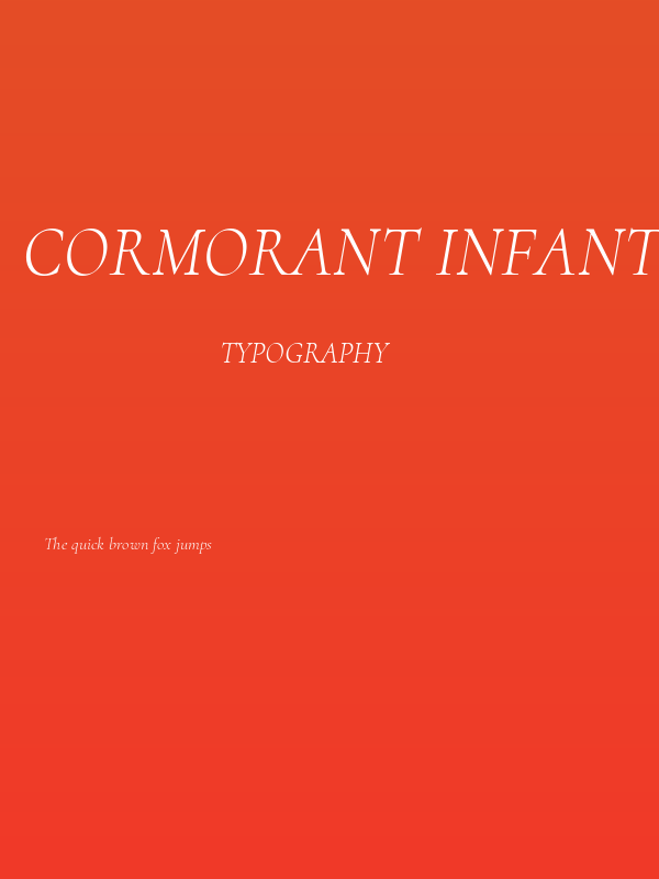 Cormorant Infant Light Italic Poster