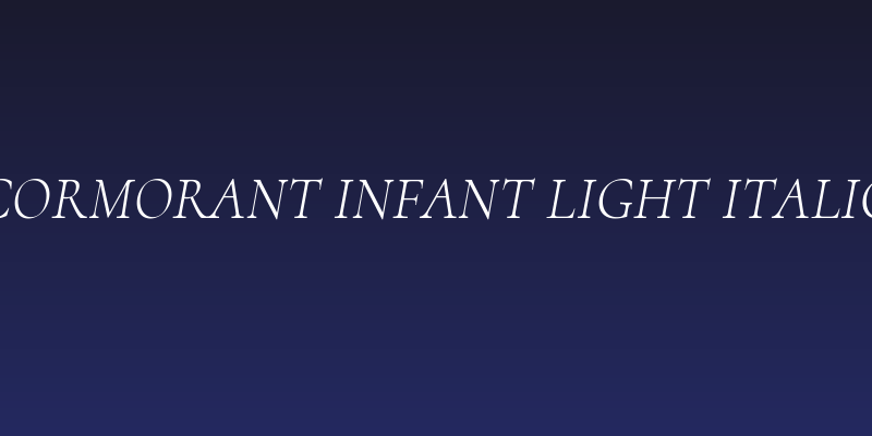 Cormorant Infant Light Italic Social Header