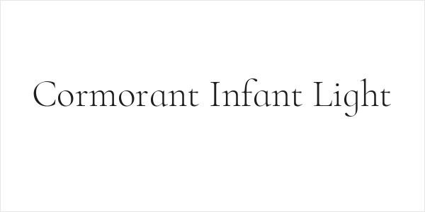 Cormorant Infant Light Logo