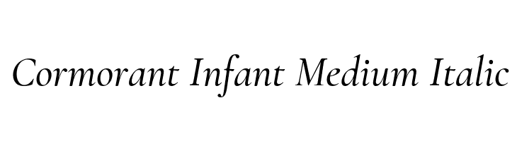 Cormorant Infant Medium Italic  لخطوط تنزيل