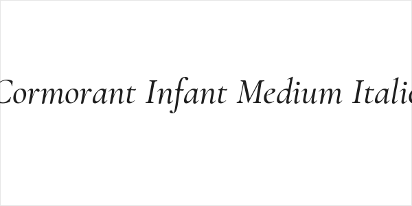 Cormorant Infant Medium Italic Logo