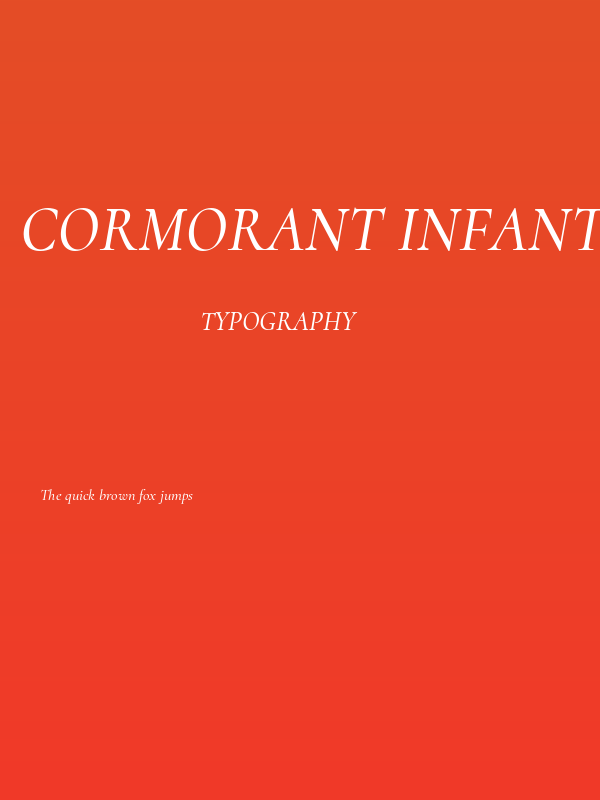 Cormorant Infant Medium Italic Poster