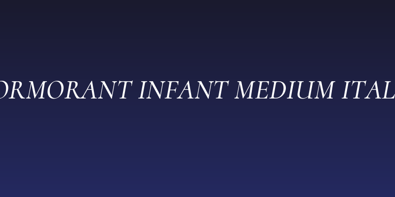 Cormorant Infant Medium Italic Social Header