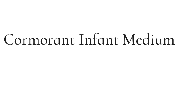 Cormorant Infant Medium Logo