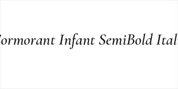 Cormorant Infant SemiBold Italic Logo