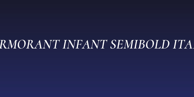 Cormorant Infant SemiBold Italic Social Header
