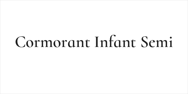 Cormorant Infant Semi Logo