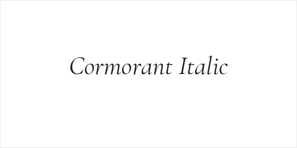 Cormorant Italic Logo