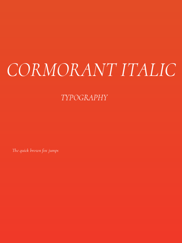 Cormorant Italic Poster