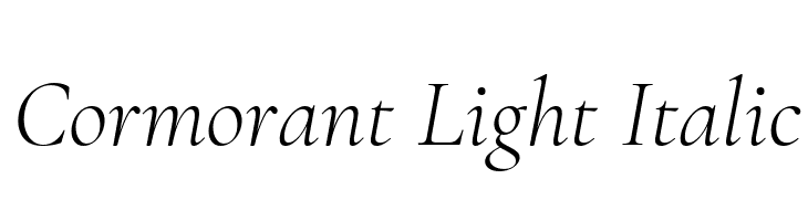 Cormorant Light Italic Font