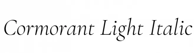 Cormorant Light Italic  Fuentes Gratis Descargar