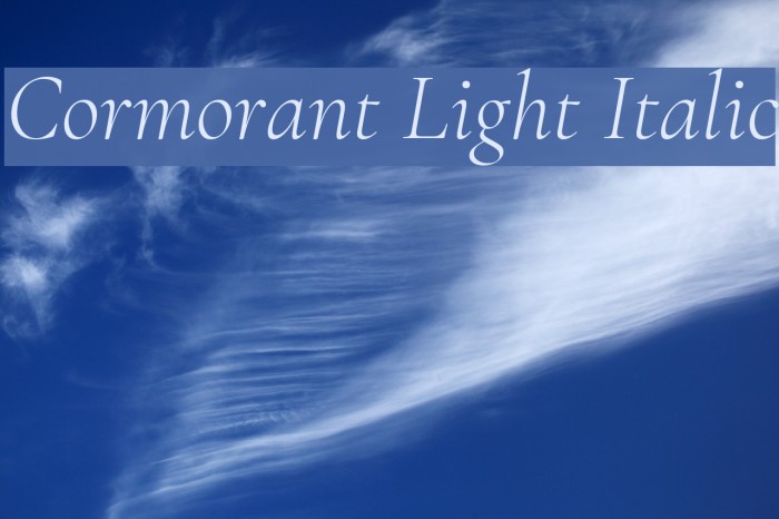 Cormorant Light Italic Font examples
