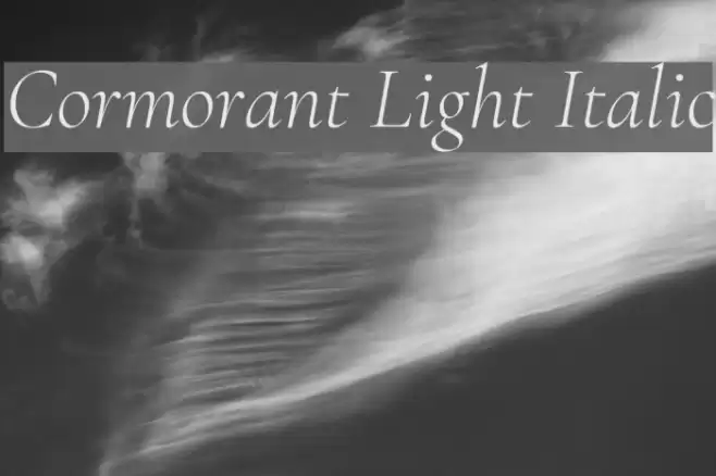 Cormorant Light Italic フォント examples