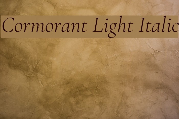 Cormorant Light Italic Font examples