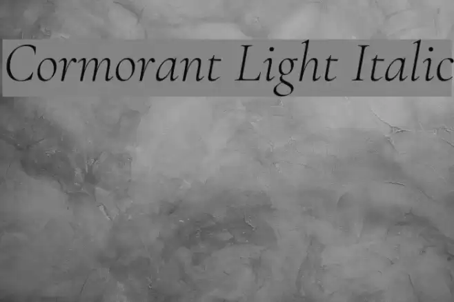 Cormorant Light Italic フォント examples