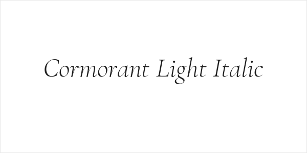 Cormorant Light Italic Logo