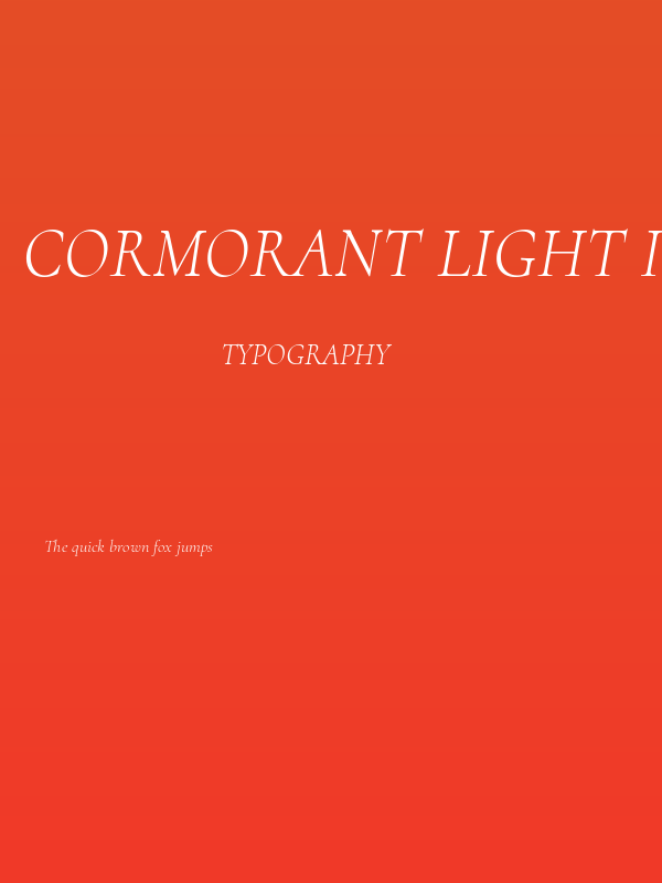 Cormorant Light Italic Poster