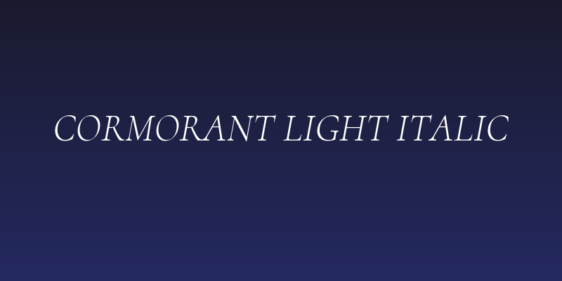 Cormorant Light Italic Social Header