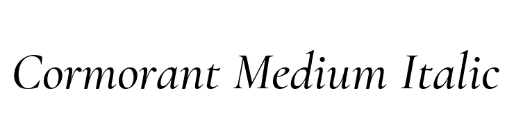 Cormorant Medium Italic Font