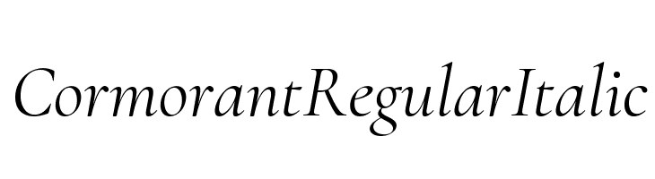 Cormorant Regular Italic Font