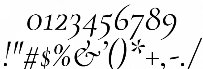 Cormorant Regular Italic Font OTHER CHARS