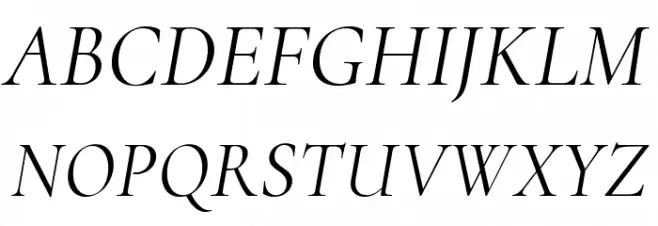 Cormorant Regular Italic 字体 大写