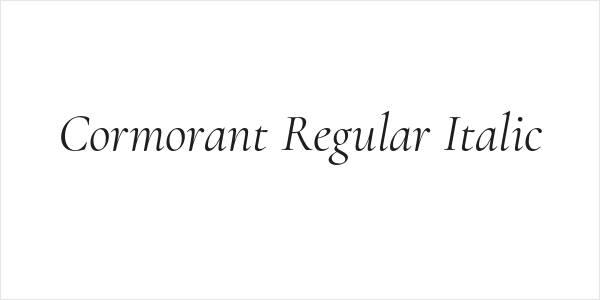 Cormorant Regular Italic Logo