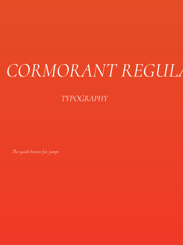 Cormorant Regular Italic Poster