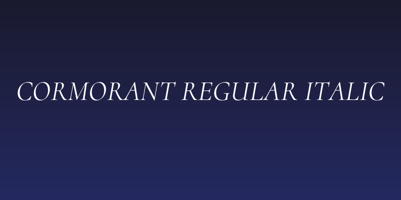 Cormorant Regular Italic Social Header