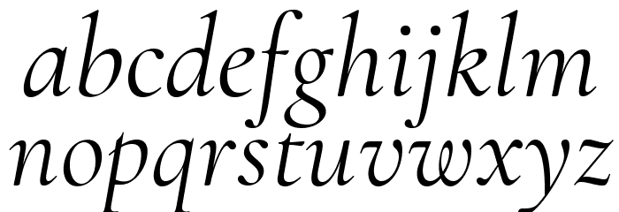 Cormorant Regular Italic Font LOWERCASE