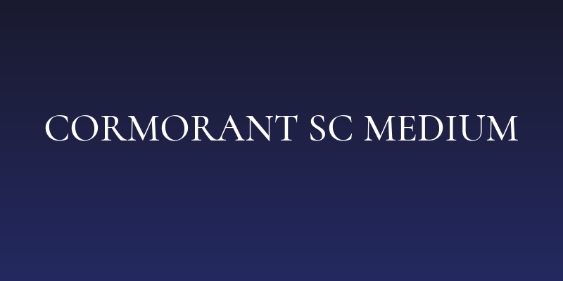 Cormorant SC Medium Social Header