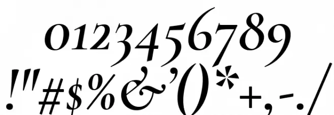 Cormorant Semi Italic Font OTHER CHARS