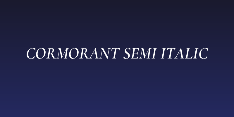 Cormorant Semi Italic Social Header