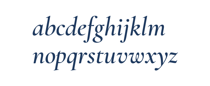 Cormorant Semi Italic Lowercase