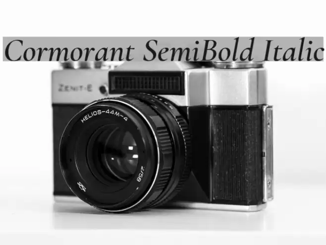 Cormorant SemiBold Italic フォント examples