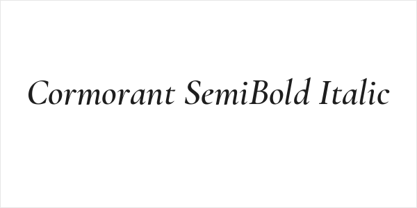 Cormorant SemiBold Italic Logo