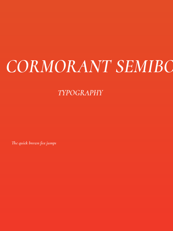 Cormorant SemiBold Italic Poster